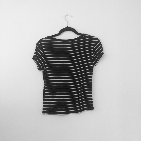 Brandy Melville black & white striped tee OS - Picture 4 of 5